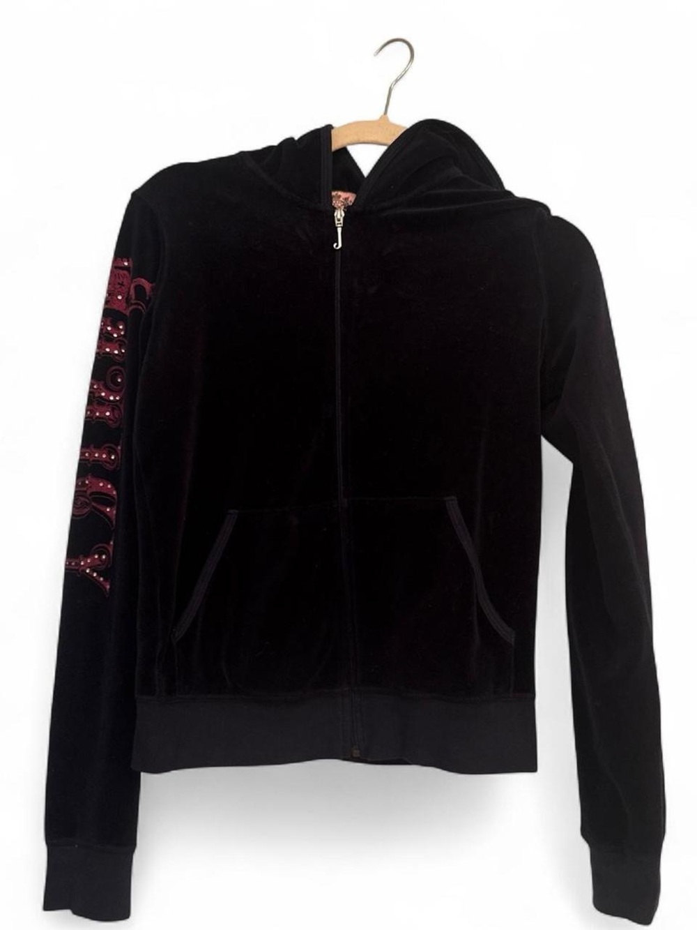 Juicy Couture Navy Velvet Zip Hoodie